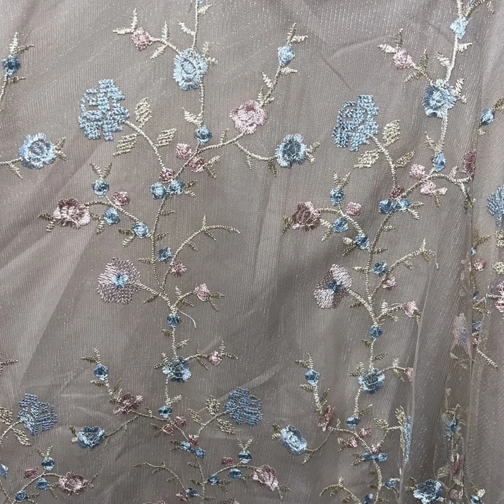 Floral Tulle Beige Dress with Bows - Brand New - Picture 3 of 3